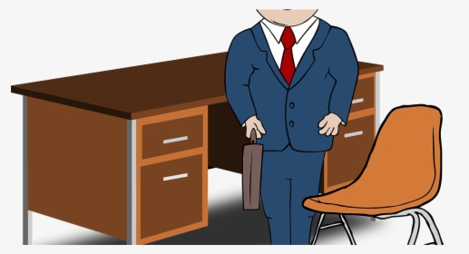 Man In Suit Clipart - Office Desk Clip Art, HD Png Download, Transparent PNG