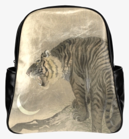 Roaring Tiger, Japanese Woodcut By Ohara Koson Multi-pockets - Roaring Tiger, HD Png Download, Transparent PNG