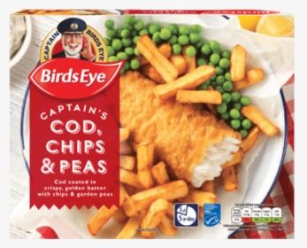 Birds Eye Traditional Fish And Chips - Birds Eye Battered Cod Chips And Peas, HD Png Download, Transparent PNG