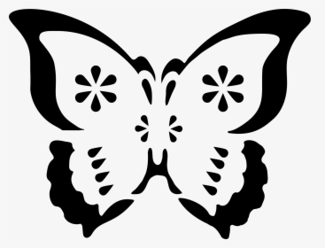 Butterfly Png Stencil - Butterfly Stencil Svg Cutting File Free, Transparent Png, Transparent PNG