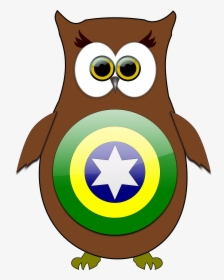 Free Owl Brazil Superhero Clipart Clipart And Vector - Owl Superhero Clipart, HD Png Download, Transparent PNG