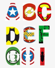 Uppercase Superhero Letters A-i - Superhero Alphabet Printables Free, HD Png Download, Transparent PNG