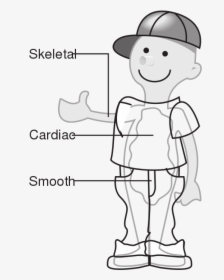 Cartoon - Human Body Clip Art Black And White, HD Png Download, Transparent PNG