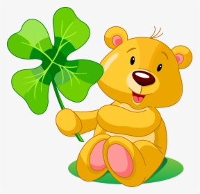Transparent Teddy Bear Vector Png - St Patrick's Day Cute Clipart, Png Download, Transparent PNG