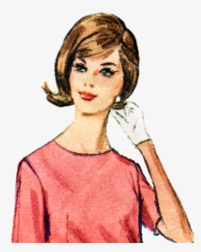 Free Retro Clip Art - Vintage Lady Clipart Png, Transparent Png, Transparent PNG