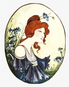 Vintage Girl Lady - Porcelain, HD Png Download, Transparent PNG