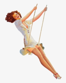 #pinup #swing #woman #vintage - Woman Vintage Png, Transparent Png, Transparent PNG