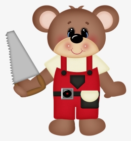 Transparent Teddy Bear Vector Png - Construction Bears Clip Art, Png Download, Transparent PNG