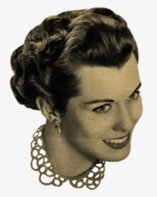 #woman #vintage #head #womanshead #smiling - Bun, HD Png Download, Transparent PNG