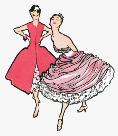 Woman In Pink Vintage Dresses - Pink Vintage Png, Transparent Png, Transparent PNG