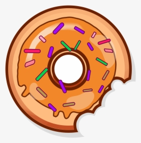 Donut Clipart Red - Half Eaten Donut Clipart, HD Png Download, Transparent PNG