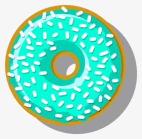 Doughnut Clipart Cute Circle Border - Green Donut Clipart Transparent, HD Png Download, Transparent PNG