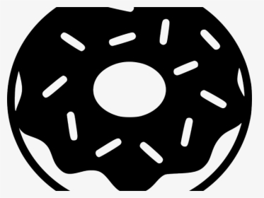 Transparent Doughnut Clipart - Donut Clipart Black And White, HD Png Download, Transparent PNG