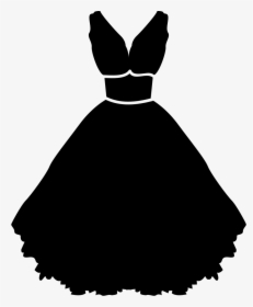 Black Dress Clipart Icon Transparent - Dress Vector Png, Png Download, Transparent PNG