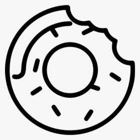Donut Clipart Sugar Donut - Transparent Donut Clipart Black And White, HD Png Download, Transparent PNG