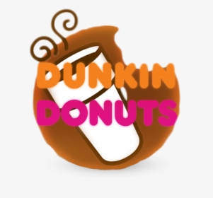 Donut Clipart Half Eaten - Dunkin Donuts Logo Redondo, HD Png Download, Transparent PNG