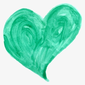 Green Heart Png - Green Watercolor Heart Png, Transparent Png, Transparent PNG