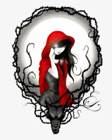 Little Red Riding Hood Big Bad Wolf Tattoo Fairy Tale - Little Red Riding Hood Tattoo, HD Png Download, Transparent PNG