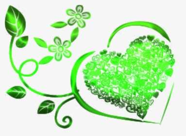 Transparent Green Heart Png - ハート が いっぱい イラスト, Png Download, Transparent PNG