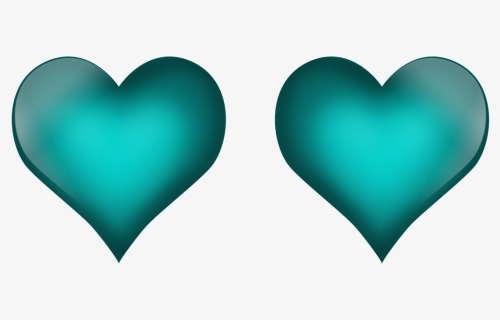 Emerald Green Hearts, Heart, Love - Teal Green Heart, HD Png Download, Transparent PNG