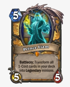 Hearthstone, Card, Reveal, Witchwood, Stream, Live, - Prince Liam Hearthstone Card, HD Png Download, Transparent PNG