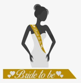 Personalized Bride To Be Sash Gold & Silver - Girl Made Of Butterflies, HD Png Download, Transparent PNG