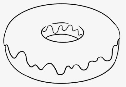 Donut Clipart Outline How - Easy To Draw Donut, HD Png Download, Transparent PNG