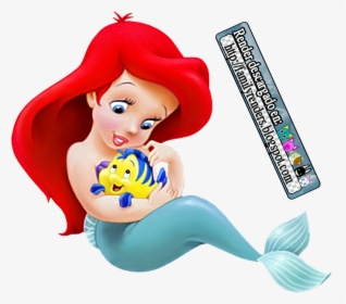 Cute Baby Disney Princess Cartoon Characters , Png - Little Mermaid Baby Ariel, Transparent Png, Transparent PNG