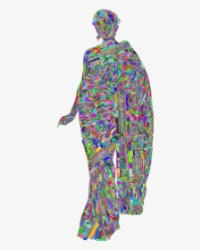 Prismatic Woman In Saree Clip Arts - Saree Lady Icon Transparent Background, HD Png Download, Transparent PNG