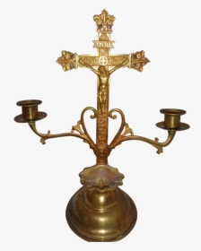Beautiful All-original Altar Cross Roman Catholic Religious - Brass, HD Png Download, Transparent PNG