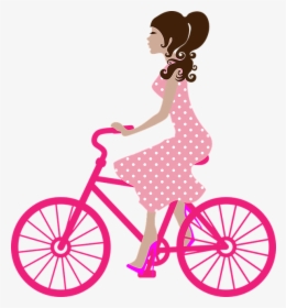 Happy Women S Day - Girl On Bike Png, Transparent Png, Transparent PNG
