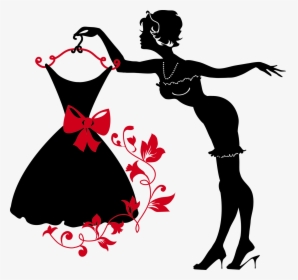 Silhouette Dress Woman - Design For Shop Cloth, HD Png Download, Transparent PNG