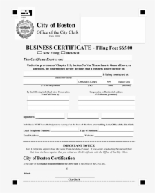 Blank Business Certificate Main Image - Boston, HD Png Download, Transparent PNG