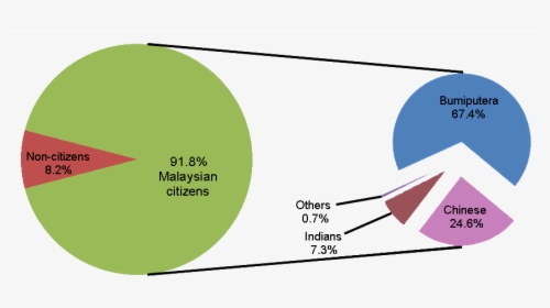 Percentage Distribution Of Malaysian Population By - Malaysia Population By Ethnic Group, HD Png Download, Transparent PNG