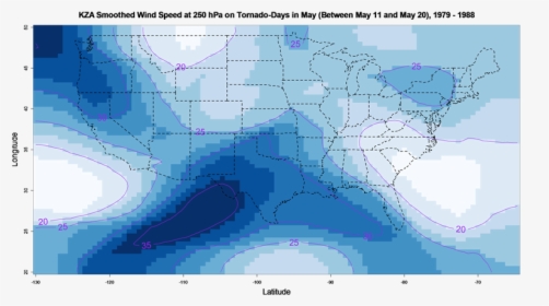 Geographic Distribution Of Jet Stream On Tornado Days - Atlas, HD Png Download, Transparent PNG
