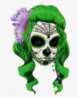 Transparent Girl Skull Clipart - Dibujo Imagenes De Catrinas, HD Png Download, Transparent PNG