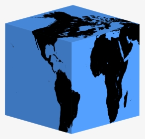 Transparent Earth Clipart - Cube Earth Silhouette, HD Png Download, Transparent PNG