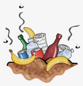 Transparent Banana Slug Clipart - Food Waste Cartoon Png, Png Download, Transparent PNG