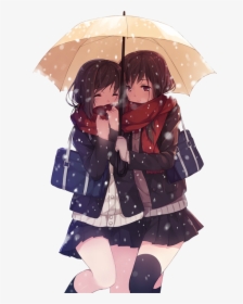 Anime Couple Umbrella Rain, HD Png Download, Transparent PNG