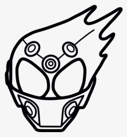 Kamen Rider Meteor Helmet Design By Dracoknight92 - Easy Kamen Rider Drawing, HD Png Download, Transparent PNG