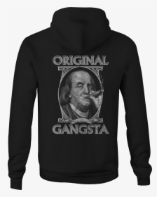 Zip Up Hoodie Gangster Ben Franklin Usa Hooded Sweatshirt - Gangster Benjamin Franklin, HD Png Download, Transparent PNG