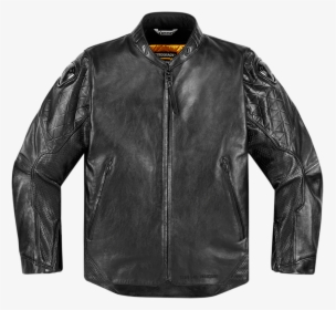 Icon 1000 Black Leather Retrograde Mens Motorcycle - Icon 1000 Jackets, HD Png Download, Transparent PNG