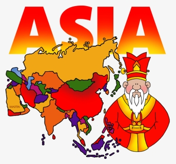 Transparent Asia Clipart - Map Of Asia In Color, HD Png Download, Transparent PNG