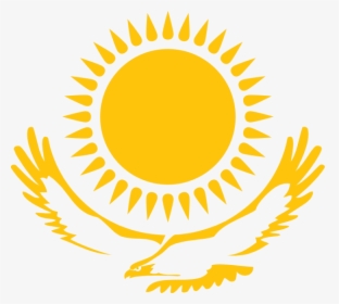 Emblem Of Flag Kazakhstan Sun Download Free Image Clipart - Kazakh Flag, HD Png Download, Transparent PNG