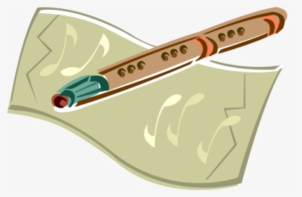 Vector Illustration Of Wooden Flute Musical Instrument, HD Png Download, Transparent PNG