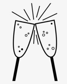 Drawn Flute Vector - Draw A Champagne Glass, HD Png Download, Transparent PNG
