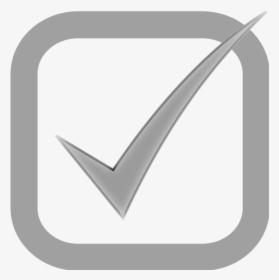 Checked Box Png - Grey Tick In Box, Transparent Png, Transparent PNG