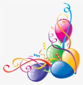 Bordes Pinterest Birthdays - Balloon Corner Border, HD Png Download, Transparent PNG