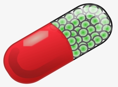 Green,red,capsule - Capsule Clipart, HD Png Download, Transparent PNG