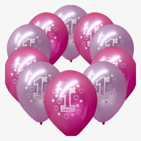 Happy 1st Birthday Party 11 Pearlised Printed Latex - Happy 1st Birthday Balloon Printing, HD Png Download, Transparent PNG